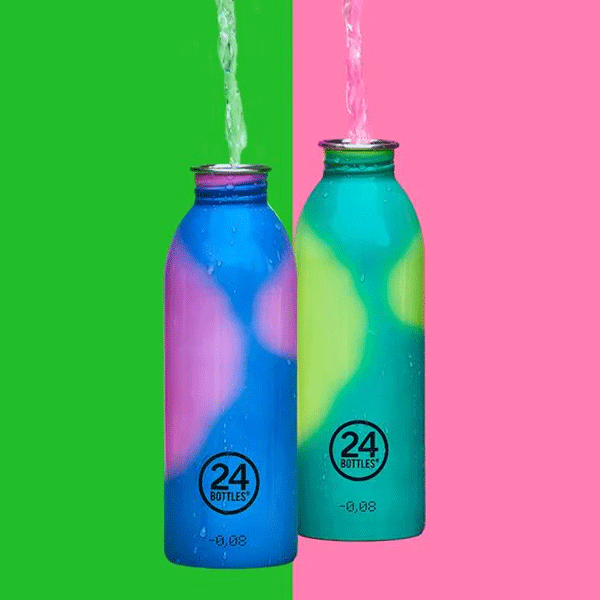 24Bottles : Gourde Urban "Changement de couleur réactif" 500 ml Jaune/Vert