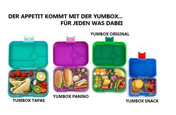 Yumbox : Boîte à goûter | Rose arc-en-ciel | 3 compartiments