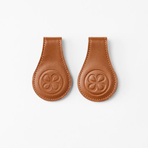 Cloby: Leder Magnet-Clip "Braun" 2er-Pack