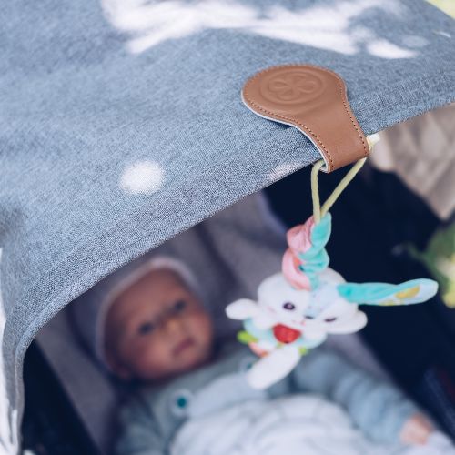 Cloby : Lot de 2 clips magnétiques en cuir "Beige"