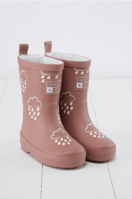 Grass and Air: Winter-Gummistiefel "Magischer Farbwechsel" Rosa