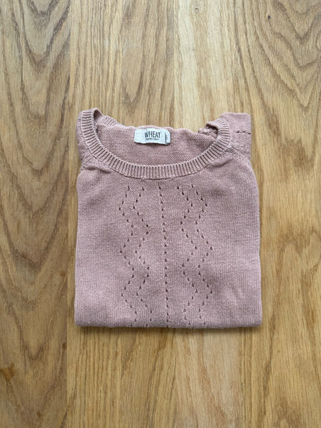 WHEAT: Short-sleeved sweater "Bella" | Old pink | Size 122