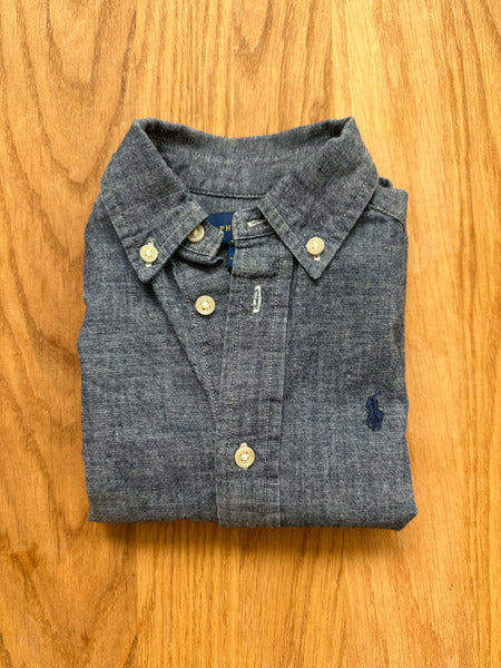 Chemise Ralph Lauren "Gris-bleu" | 6-7 ans