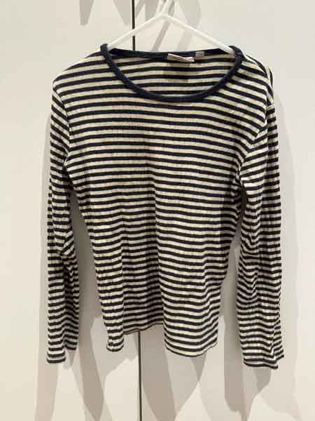 Sweat-shirt WHEAT "rayures bleues" | Taille 122