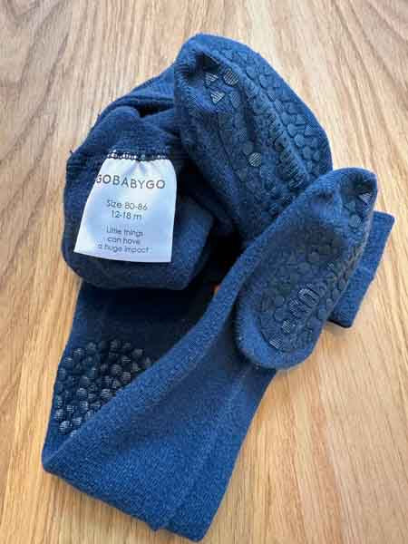 GoBabyGo Strumpfhosen "rutschfest" | 12-18 Monate | blau