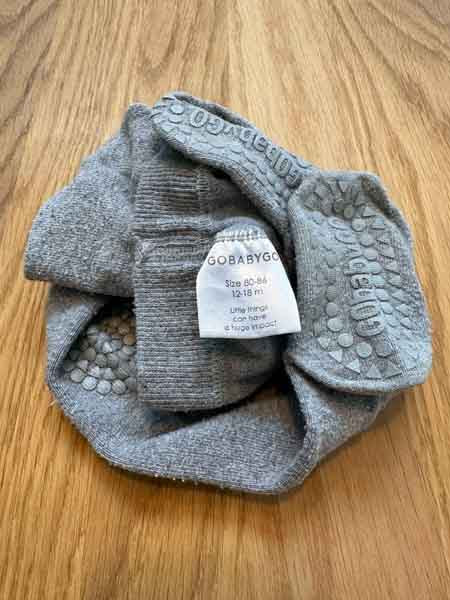 GoBabyGo Strumpfhosen "rutschfest" | 12-18 Monate | grau