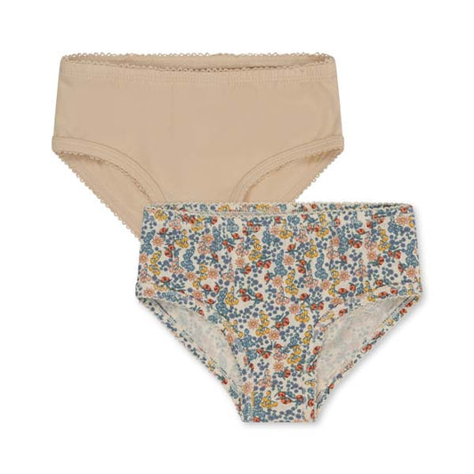 Konges Sløjd: Basic underpants "Fleur/Sand" | Set of 2