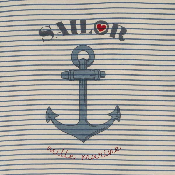 Konges Sløjd : T-shirt "Stripe Blue" | Famo Tee Gots