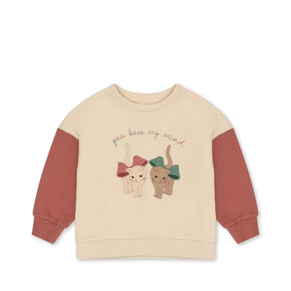 Konges Sløjd : Sweat-shirt "Loupy Lou" Sable Brésilien/Rose Canyon