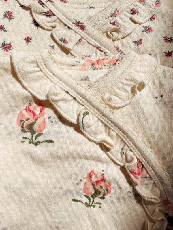 Konges Sløjd: Newborn Body mit langen Ärmeln | "Frill"