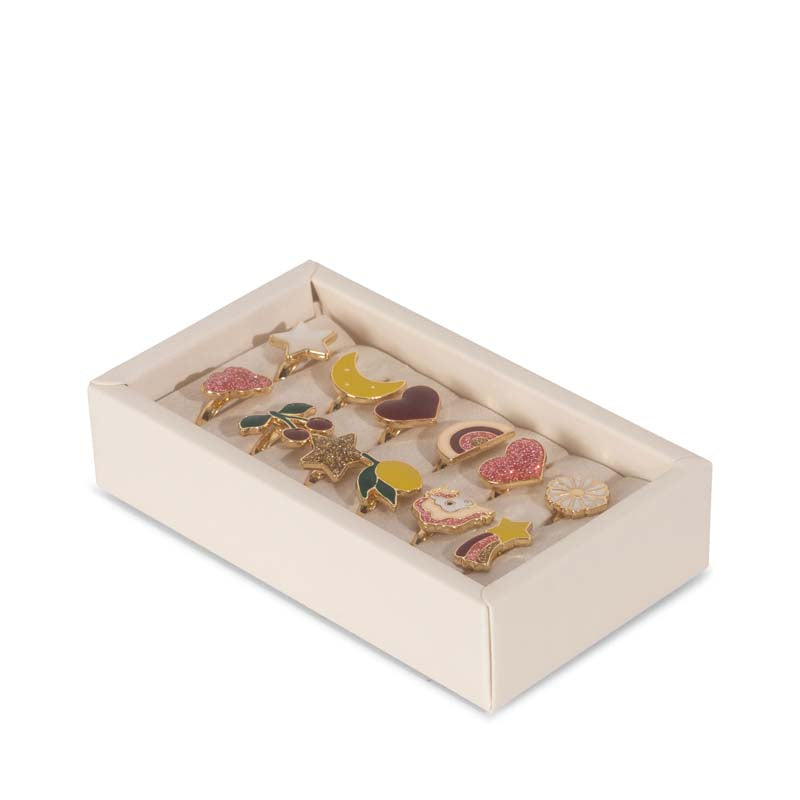Konges Sløjd : Anneaux "Multicolor" - lot de 12