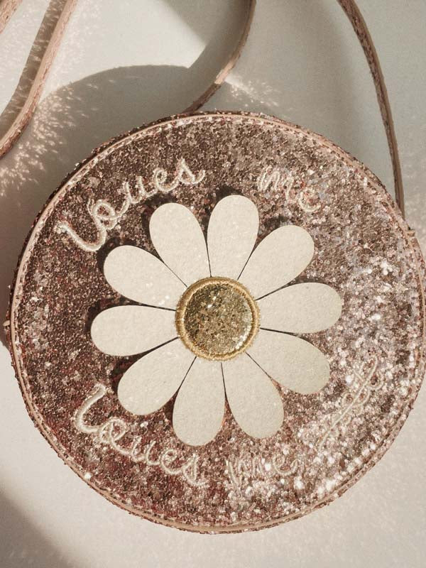 Konges Sløjd : Sac "Daisy" Rose Camée Pailleté