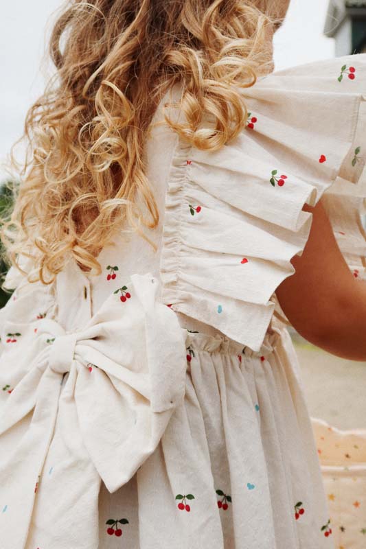 Konges Sløjd : Robe Evia Bow "Cherry Coeur"