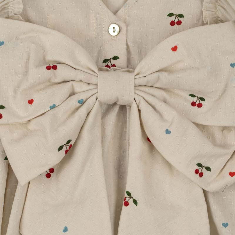 Konges Sløjd : Robe Evia Bow "Cherry Coeur"
