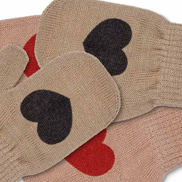 Konges Sløjd: Handschuhe 2er-Pack "Hearts"