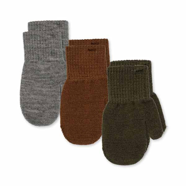 Konges Sløjd : Lot de 3 paires de gants "Filla"