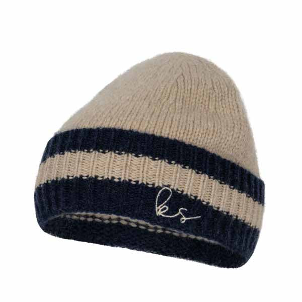 Konges Sløjd : Bonnet en laine mérinos "Hardy" Beige chiné