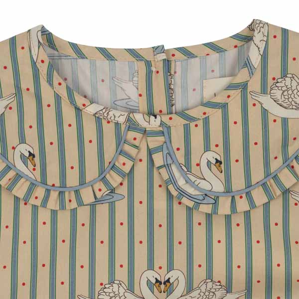 Konges Sløjd : Robe "Tuti" rayée cygne