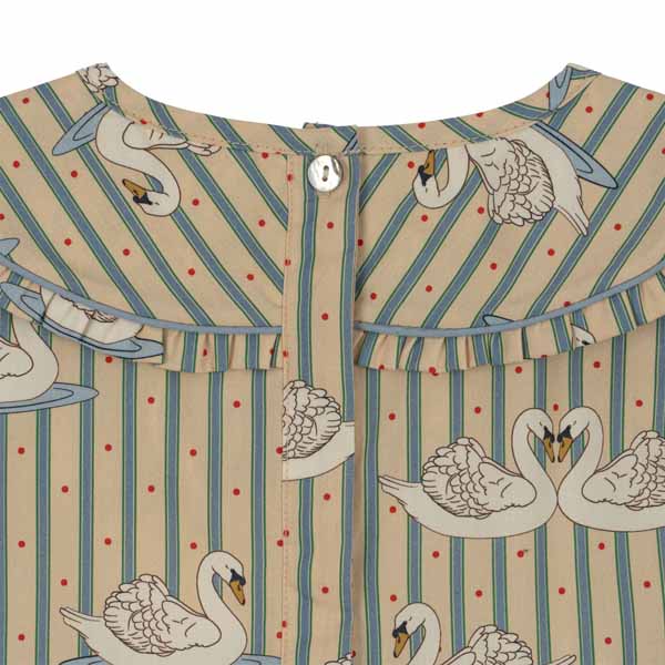 Konges Sløjd : Robe "Tuti" rayée cygne