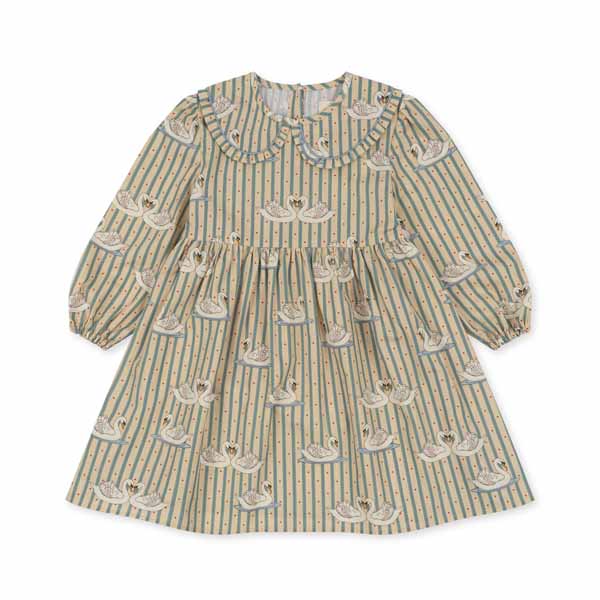 Konges Sløjd : Robe "Tuti" rayée cygne