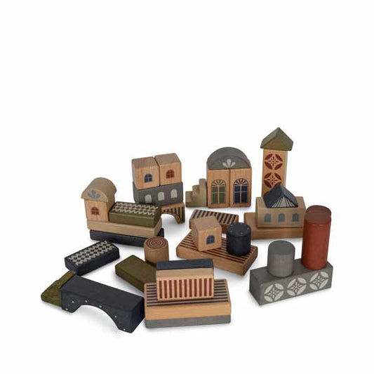 Konges Sløjd: Wooden building blocks 34 pieces