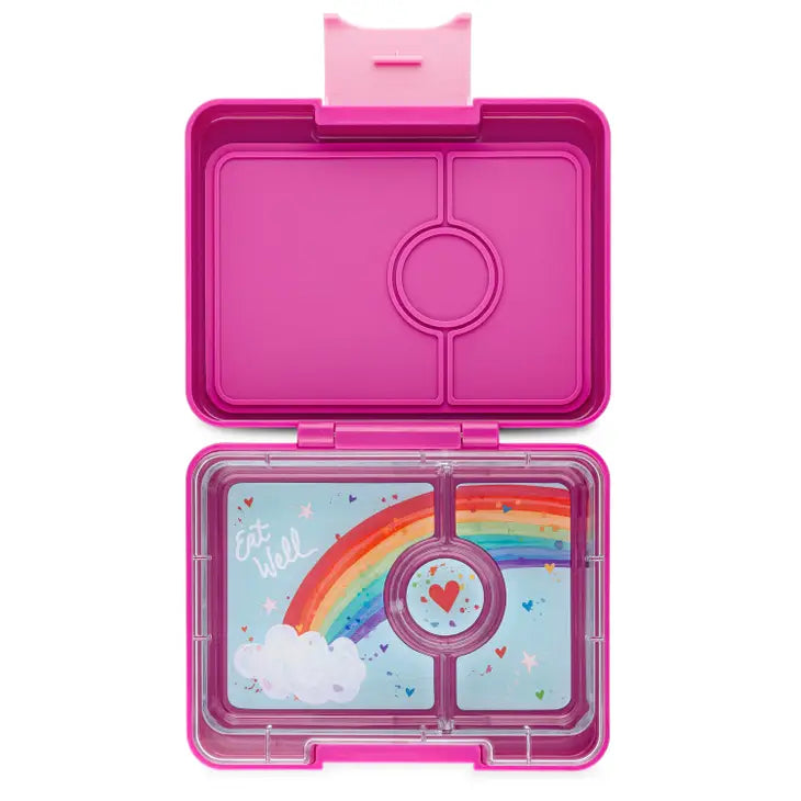 Yumbox : Boîte à goûter | Rose arc-en-ciel | 3 compartiments