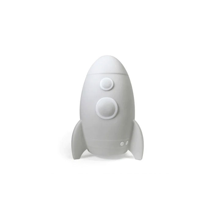 Atelier Pierre Junior : Lampe LED en forme de fusée, gris clair.