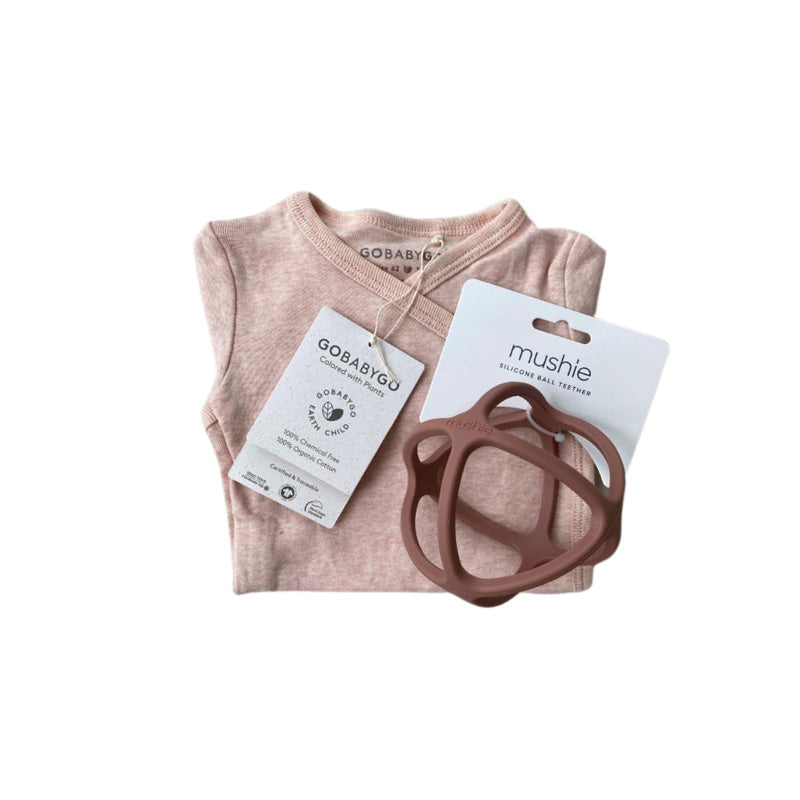 Coffret cadeau de naissance "Basique" Rose