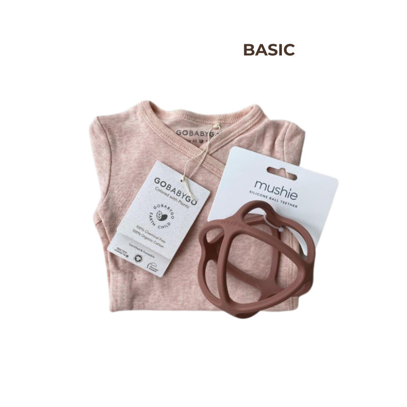 Coffret cadeau de naissance "Basique" Rose