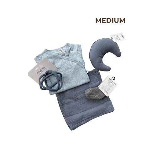 Birth Gift Set "Medium" Blue | 4-piece