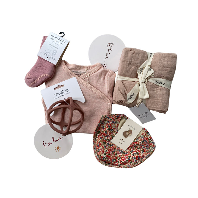 Geburtsgeschenk-Set "Premium" Rosa | 6-teilig