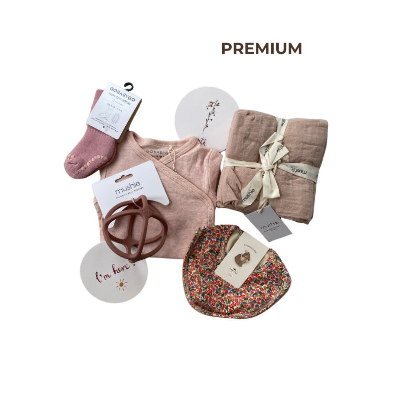Geburtsgeschenk-Set "Premium" Rosa | 6-teilig