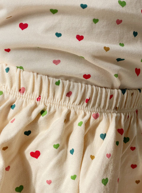 Konges Sløjd : Ensemble T-shirt et jupe "Lin" Multi hearts