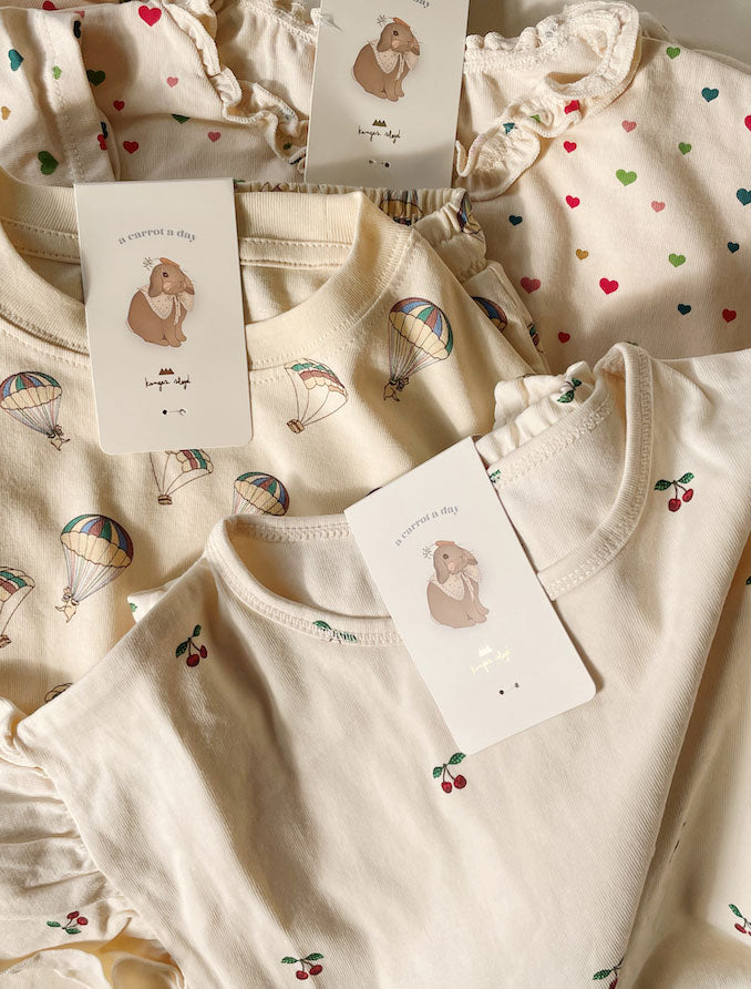 Konges Sløjd : Ensemble T-shirt et jupe "Lin" Multi hearts