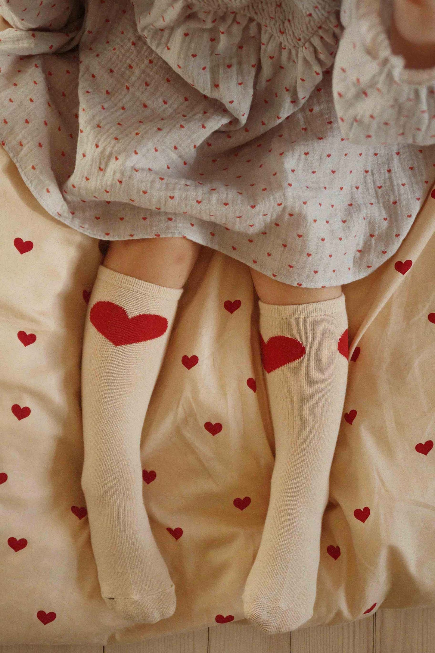 Konges Sløjd : Chaussettes hautes "Hearts" - lot de 2