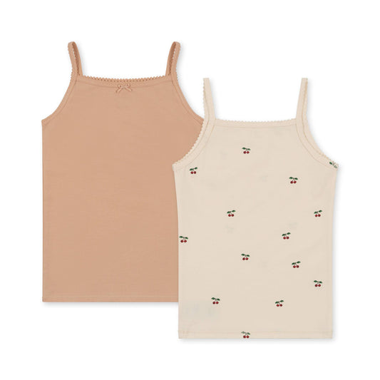 Konges Sløjd: Basic undershirt 2-pack "Cherry/Toasted Almond"