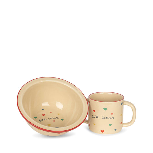 Konges Sløjd: Ceramic bowl & mug "Bon Coeur"