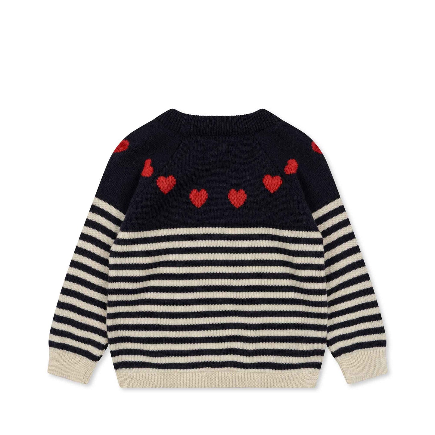 Konges Sløjd : Pull en mérinos "Heart Stripe"