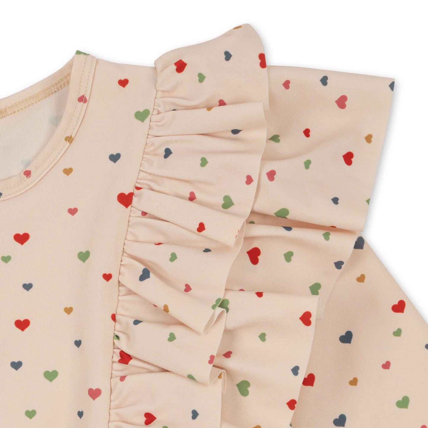 Konges Sløjd : Maillot de bain une pièce Manuca Frill Onesie "Multi hearts"