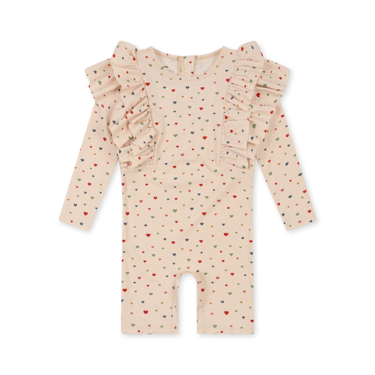 Konges Sløjd : Maillot de bain une pièce Manuca Frill Onesie "Multi hearts"