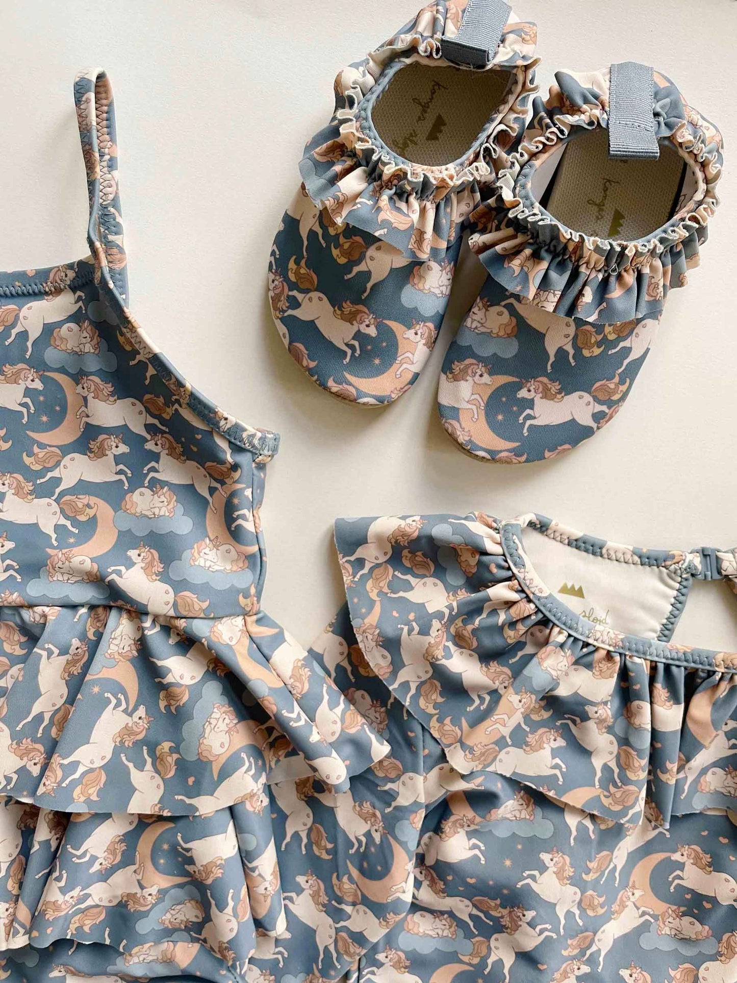 Konges Sløjd : Maillot de bain Manuca Frill "Unicorn Blue"