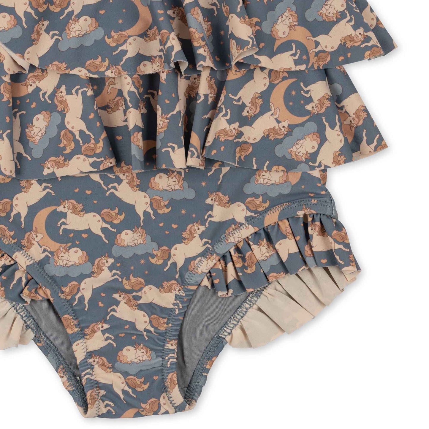 Konges Sløjd : Maillot de bain Manuca Frill "Unicorn Blue"