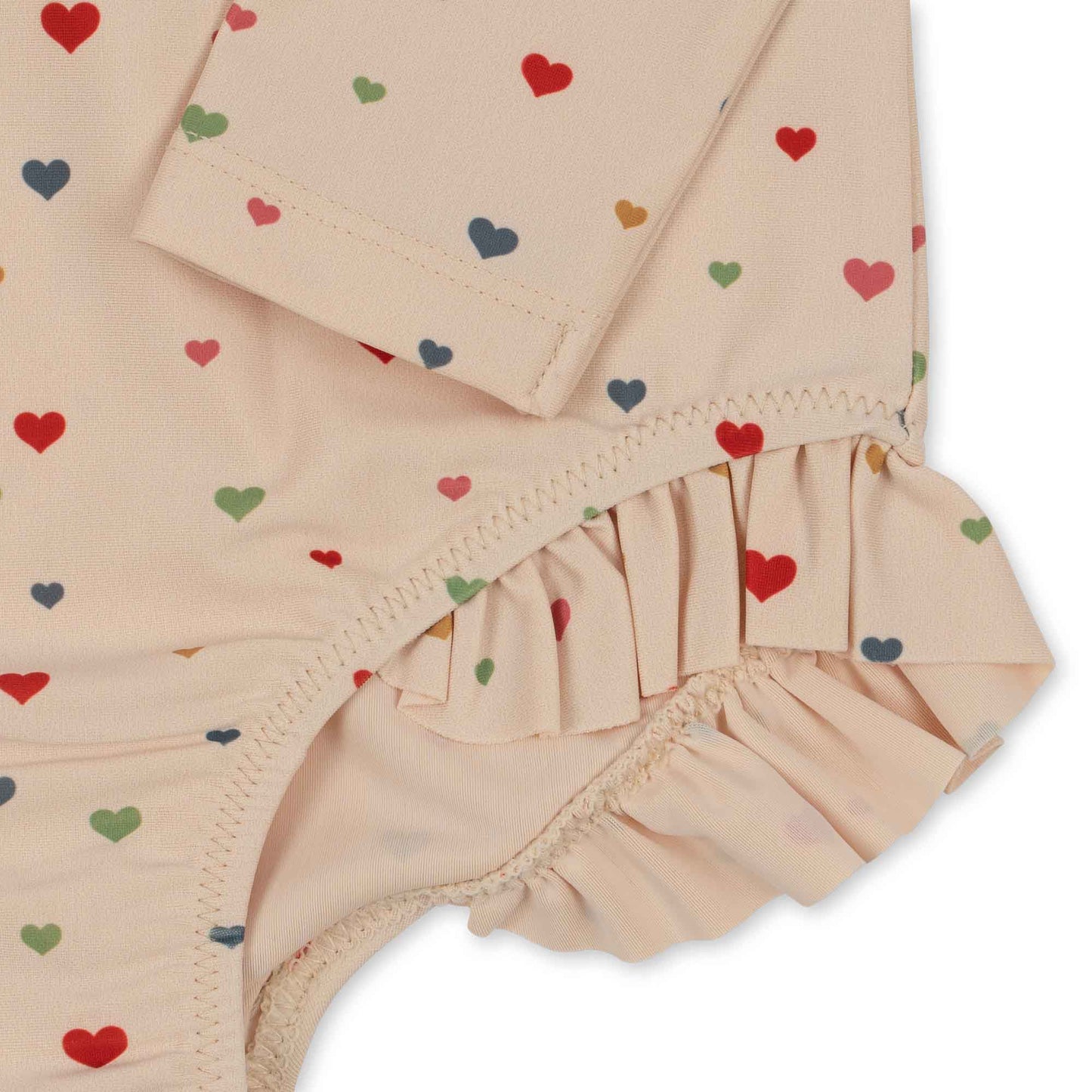 Konges Sløjd : Maillot de bain Manuca LS Frill "Multi hearts"