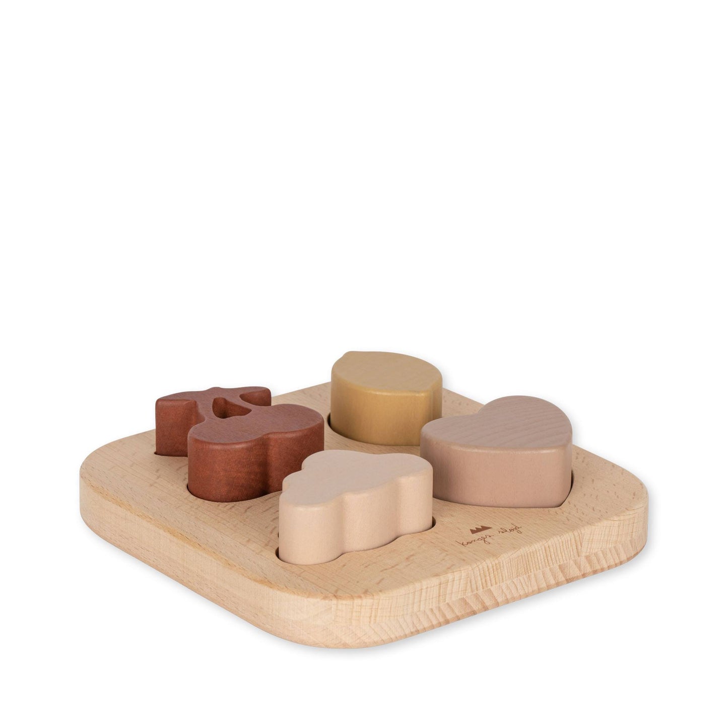 Konges Sløjd : Puzzle/jeu de formes "Cœur" 4 pièces
