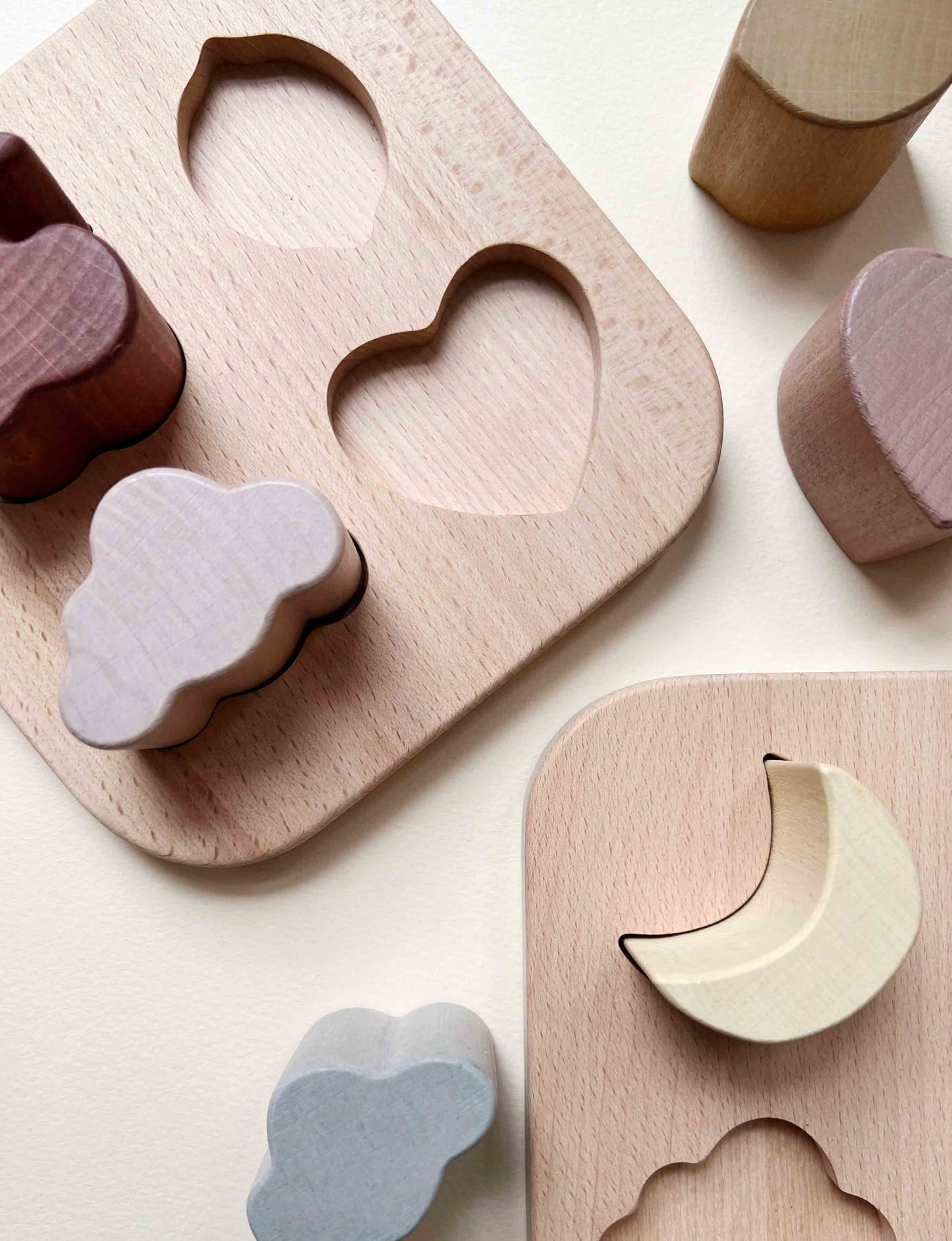 Konges Sløjd : Puzzle/jeu de formes "Cœur" 4 pièces