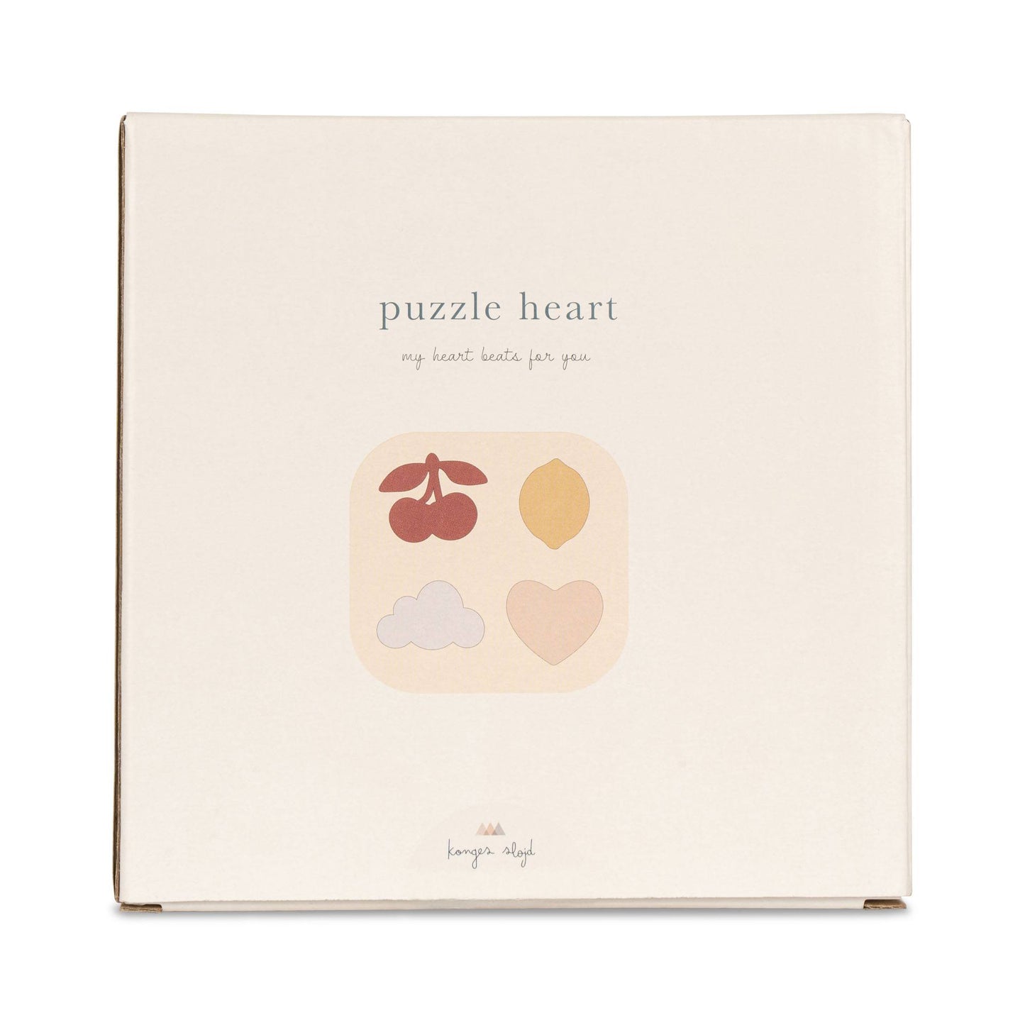Konges Sløjd : Puzzle/jeu de formes "Cœur" 4 pièces