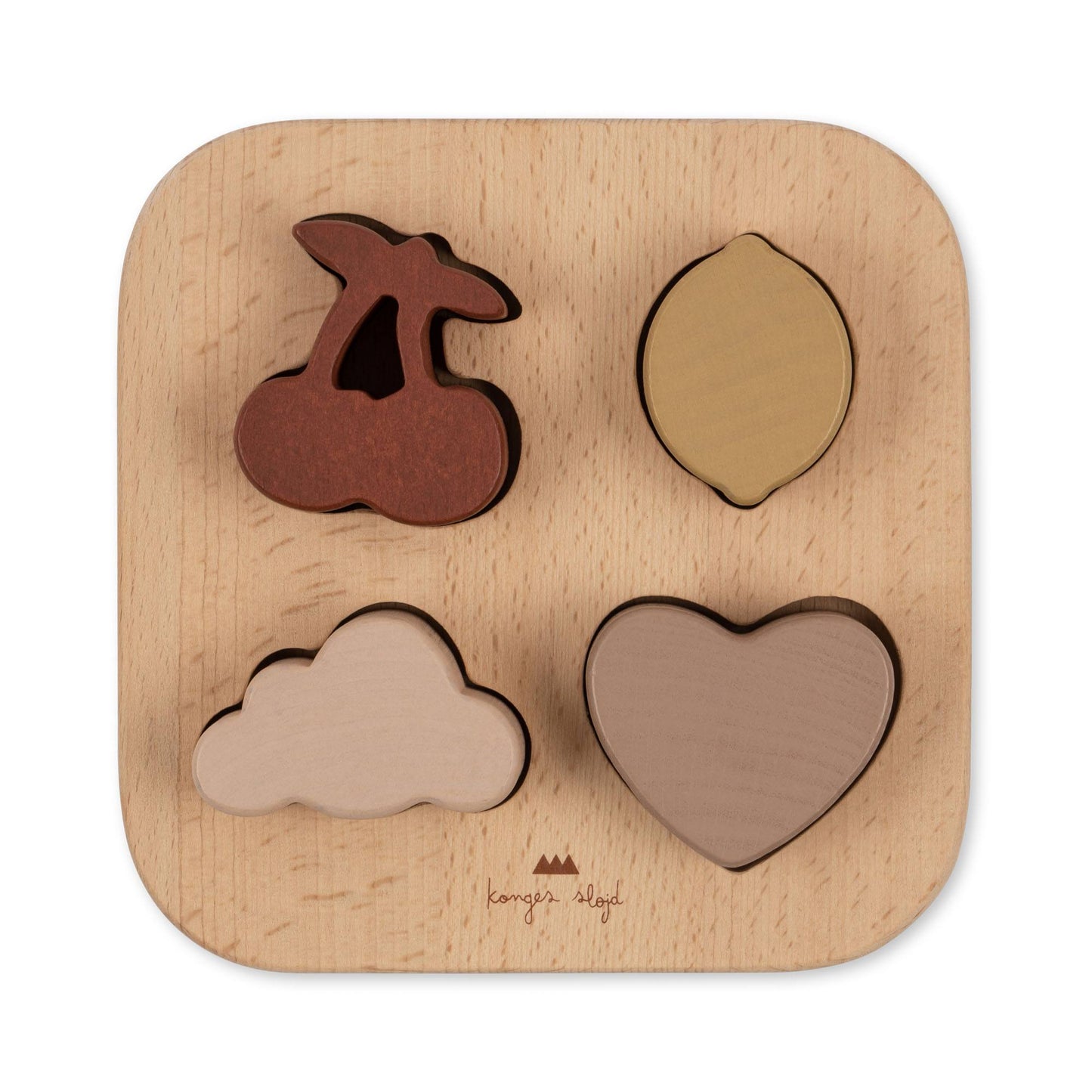 Konges Sløjd : Puzzle/jeu de formes "Cœur" 4 pièces