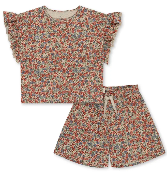 Konges Sløjd : T-shirt et short "Lin Frill" | Ensemble 2 pièces