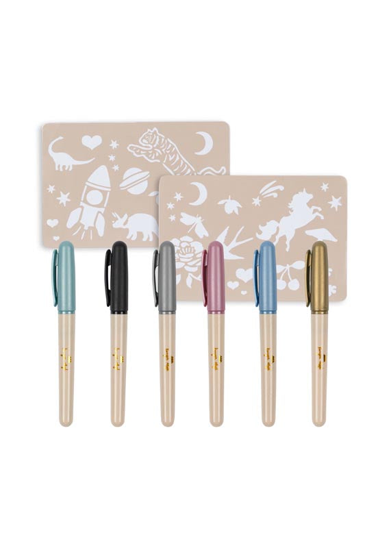 Konges Sløjd : Crayons tatouage | Set de 6 incluant des modèles