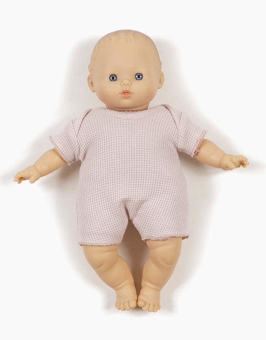 Minikane: Doll clothes short-sleeved bodysuit "Shorty" | Babies 28 cm | Light pink